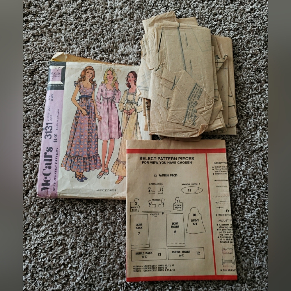 McCall's Vintage Long Sleeve Dress Pattern - Picture 3 of 12